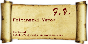 Foltinszki Veron névjegykártya
